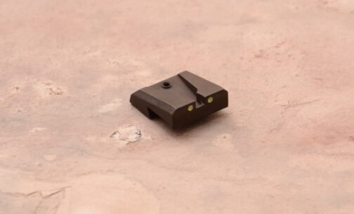 rear sight defender with white dot