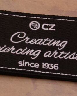 CZ Textile Patch creating piercing artists with hook and loop