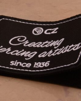 CZ Textile Patch creating piercing artists with hook and loop