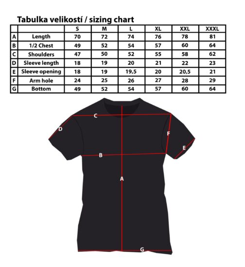 t-shirt chart