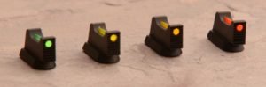 rear sights with fibre optic