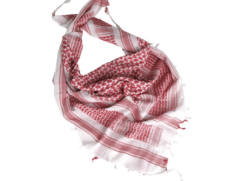 white-red keffiyeh scarf