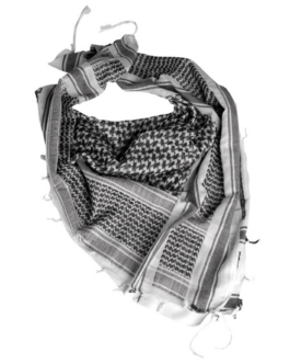 White-Black Shemaghs Scarf Military Keffiyeh Arab HeadWrap