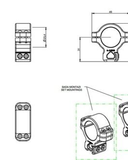 CZ 457 Scope Rings: Rifle scope mount CZ 457 | 2-pc 30mm