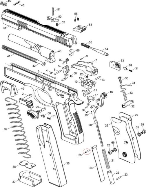 CZ 75 magazine break pin
