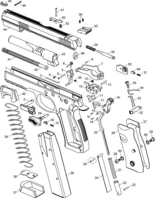 CZ 75 magazine break pin