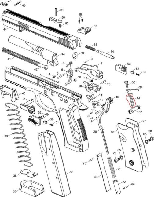 CZ 75 diagram parts