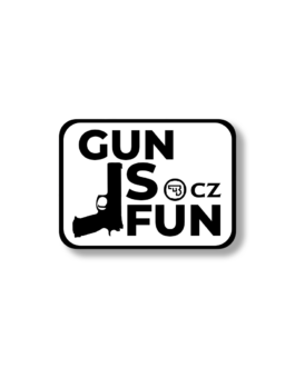 CZ Velcro Patch With Slogan Gun Is Fun White model 2023