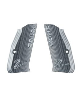 CZ Shadow 2 Compact Aluminum Grips – Silver