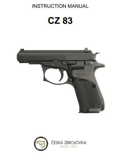 You are currently viewing CZ 83 Instruction manual: Free Download