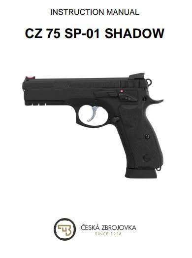 Read more about the article CZ 75 SP-01 Shadow instruction manual
