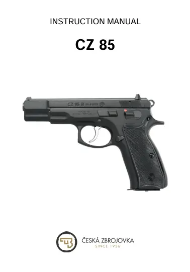CZ 85 Instruction Manual