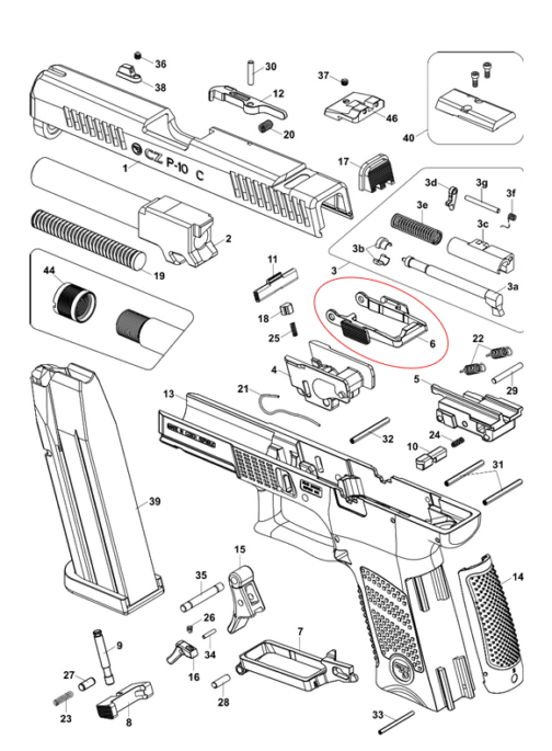 CZ P-10 Extended Slide Stop - Image 2