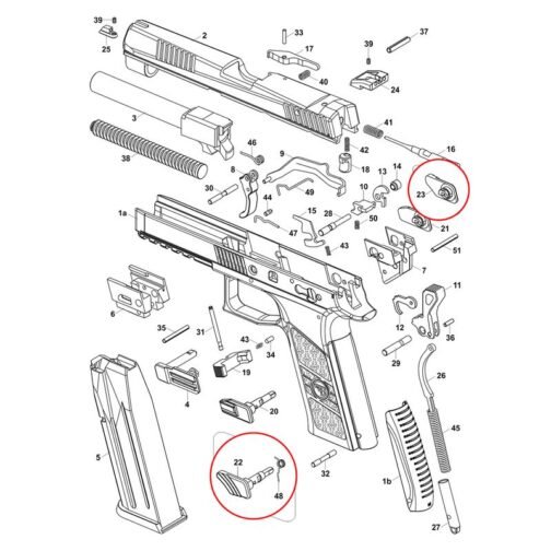 CZ P-07 / P-09 Decocker Lever Set - Image 2