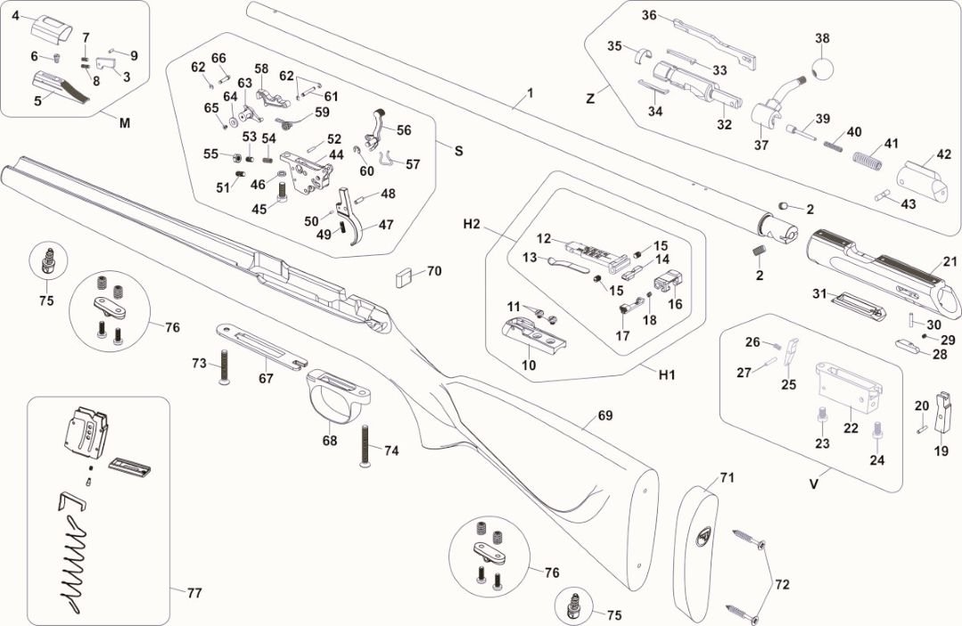 CZ 457 Parts Diagram