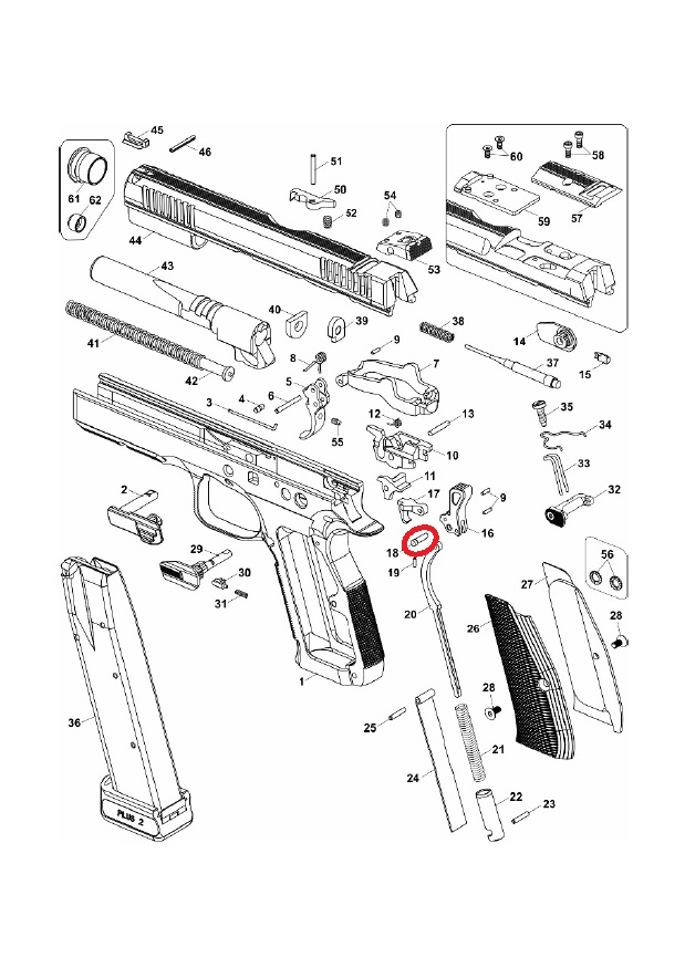 CZ Shadow 2 Hammer Pin 4 hammer pin