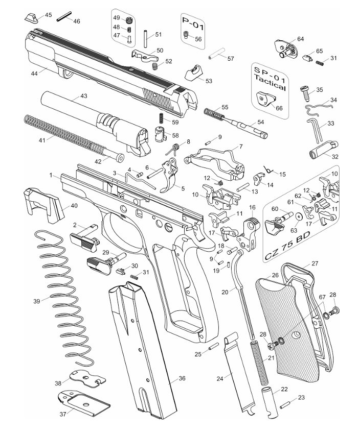 CZ 75 interactive diagram & parts 1 CZ 75 interactive diagram & parts