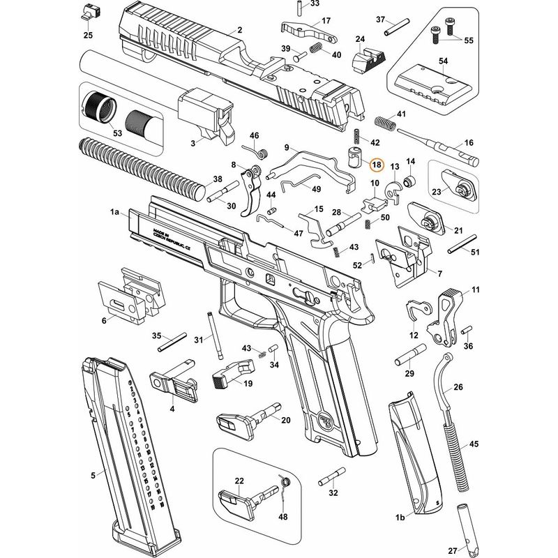 CZ 75 Firing Pin Block Stop 3 firing pin block stop for CZ 75