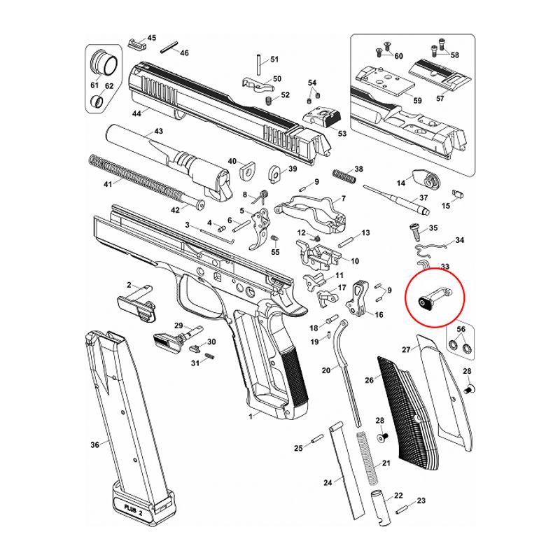 CZ Magazine Catch 4 magazine catch for cz shadow 2