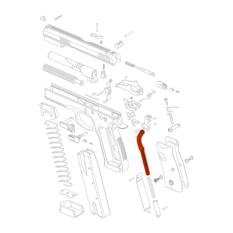 CZ 75 Main Spring Strut 4 main spring strut